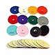 Yuhtech Polierscheiben Set, 12 Pcs 3 Zoll 80mm Diamant Polierpad Nass Schleifscheiben für Beton Marmor Granit Stein 50-3000 Grit, mit 2pcs Backing Halter Disc
