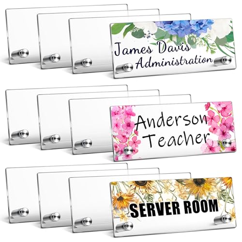 Plaques nominatives personnalisées acrylique transparent haut de gamme