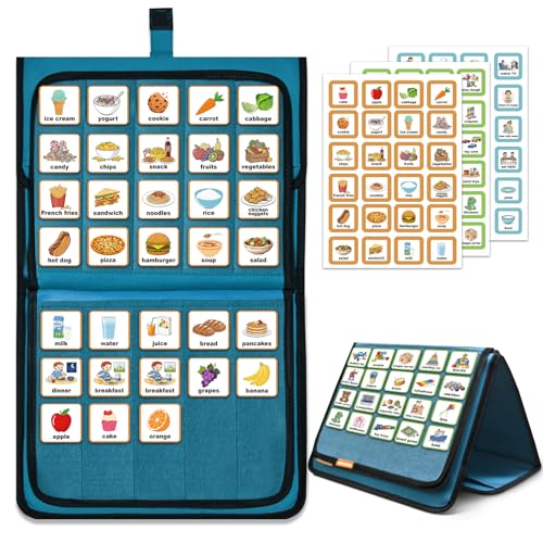 Visual Communication Book Nonverbal Communication Board Autism Language Vocabulary Learning Materials Speech Articulation Therapy Cue Cards for Kids Toddler Behavior Book for Home School