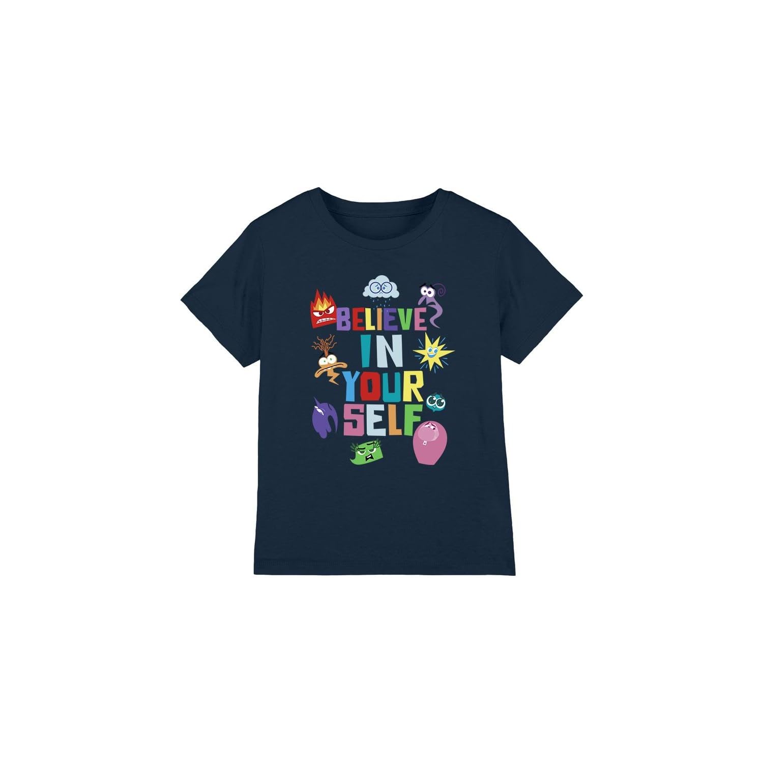 Disney Unisex Kids Navy Inside Out 2 Believe In Yourself T Shirt, 12-13 Years