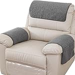 Armrest Cover, Recliner Chair Protector, Furniture Protector Slip, Side Storage Pocket, Stretch Armchair Couch Arm Rest Cover for Recliner, Chair, Sofa (Light Gray,1 Seater(3pcs))