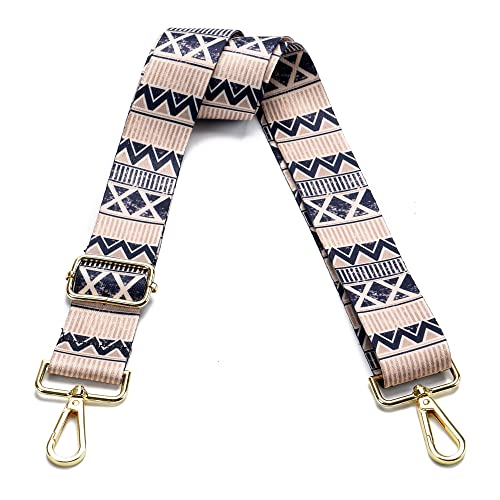 Image of Purse Strap Gold Hardware Replacement Crossbody Bag Strap, Wide Adjustable Shoulder Strap
