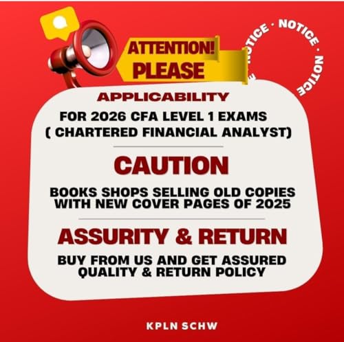 Image of 2026 CFA Level 1 Study Notes by KPLN SCHW | 4 Syllabus Guides + 2 Question Banks | Complete Exam Preparation Kit | Free Shipping India