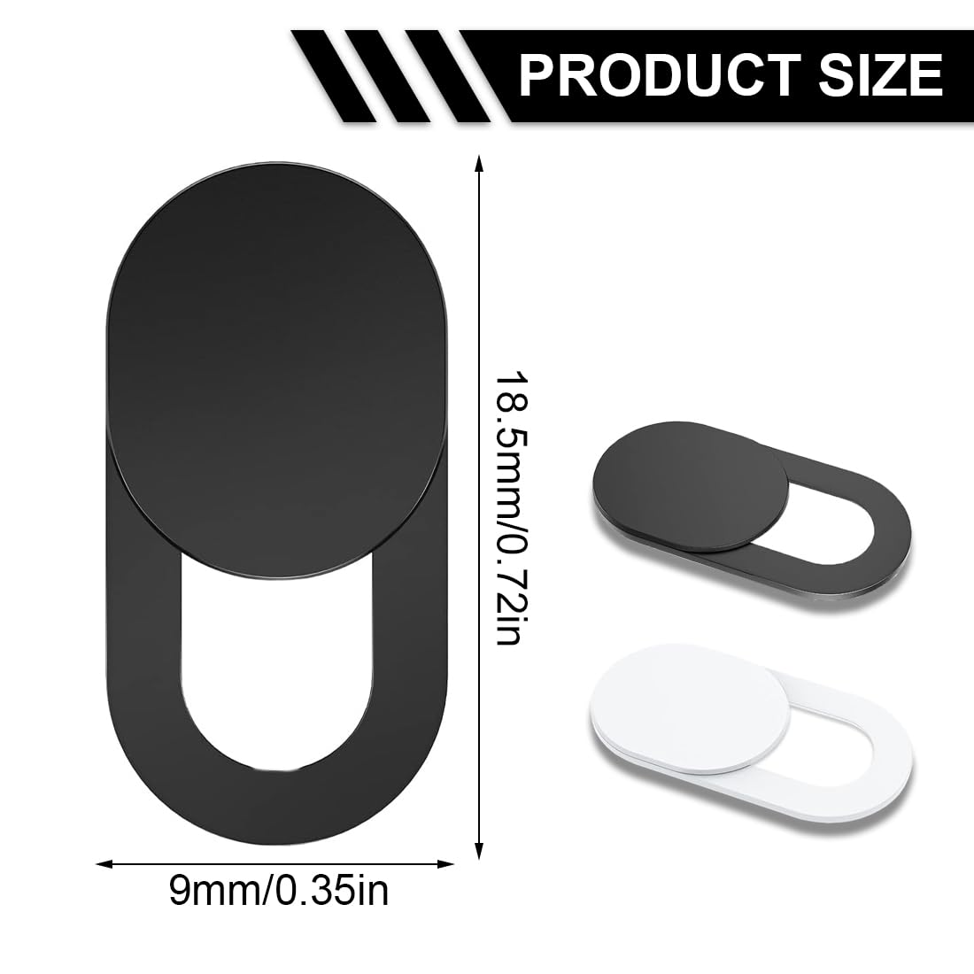 2 Pezzi Webcam Cover,Copri Webcam,0,6 Mm Ultra Thin Metal Slider Camera Per Laptop,Tablet,Pc