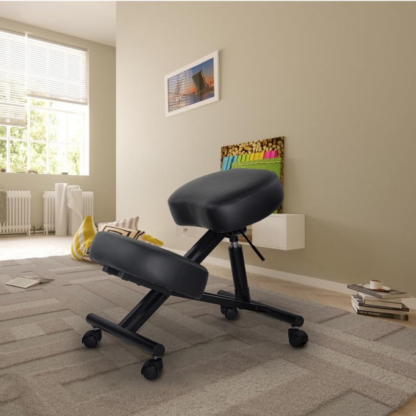 Produce Shop Silla ergonómica de Rodillas postural Modelo Sueco Metal Polipiel Balancesteel Lux
