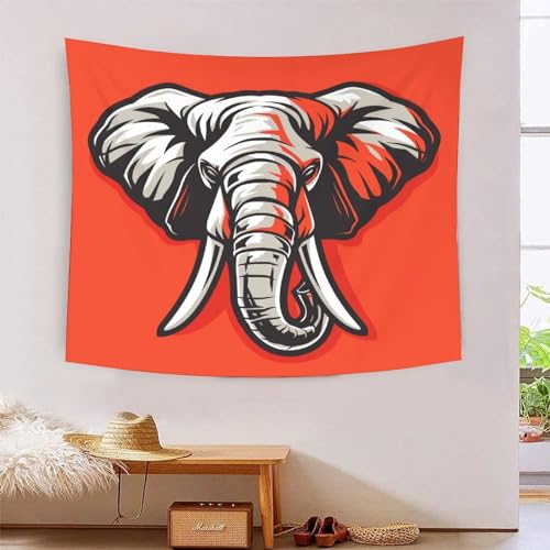 Tapisserie Éléphant 3D 180x230cm grand tissu mural salon chambre - EEBSEIVNE
