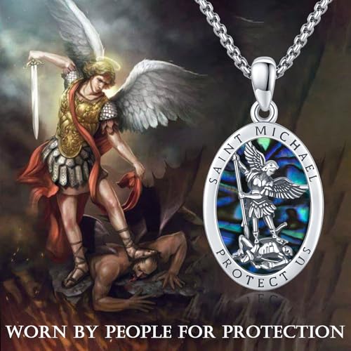 St Michael/St Christoper/St Sebastian/Guadalupe/Guardian Angel/Santa Muerte/Jude/Joseph Pendant Necklace for Men Women 925 Sterling Silver Catholic Religious Protector Amulets Necklaces2