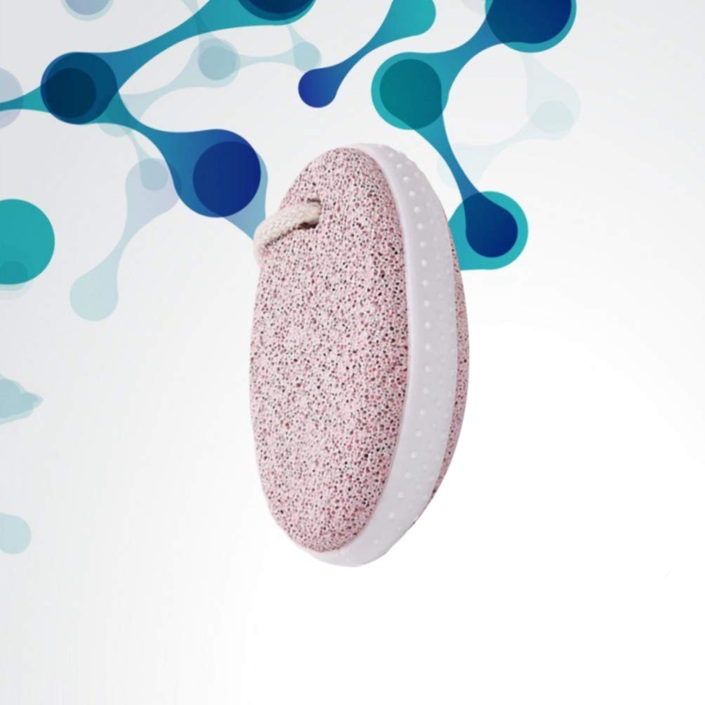 HEALLILY Pumice Stone for Feet Oval Foot Scrubber Exfoliating Dry Dead Skin Remover for Hands Heels Body Foot Care Tool Pink - Image 4
