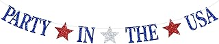 Party in the USA Banner, 4th of July/Indenpence Day, Happy Birthday America, Patriotic American Party/Memorial Day Party Decorations
