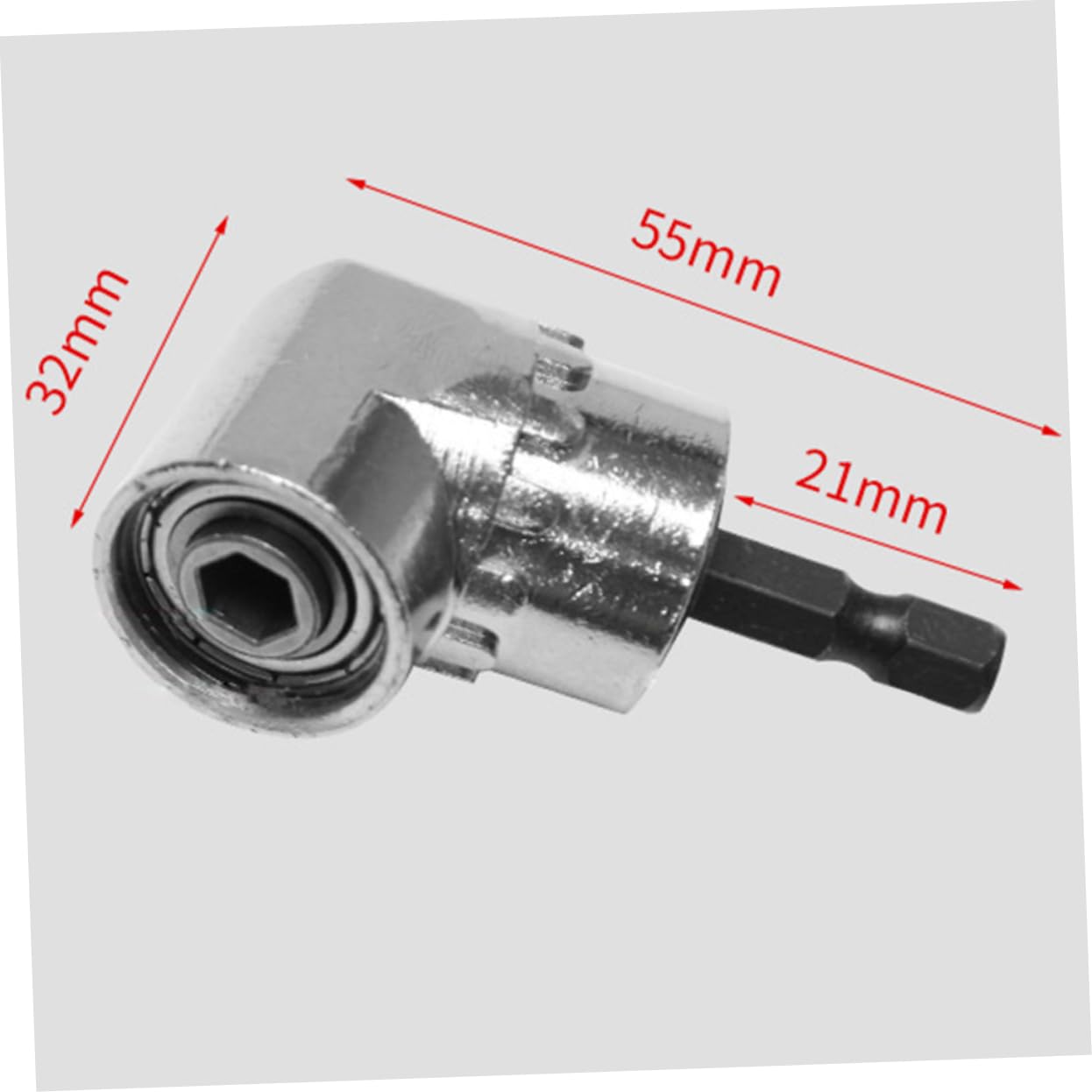 Mikikit 105° Right Angle Drill Adapter Socket Holder for Screwdriver Electric Drill Tool