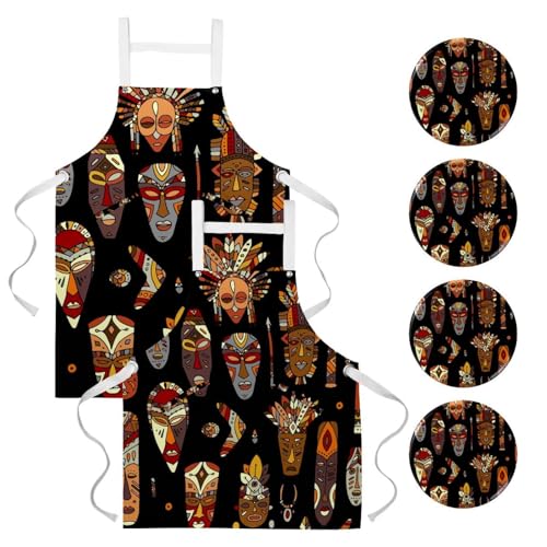 Tablier de cuisine et pâtisserie à motif tribal pour le nettoyage de la maison