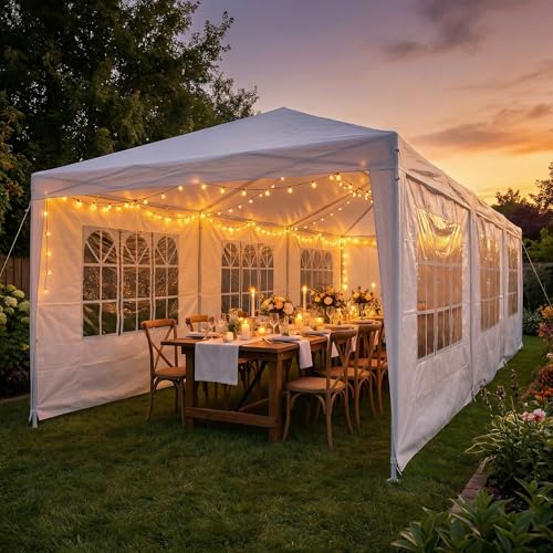 HOTEEL 10x30 Party Tent, 300 Sq Ft Outdoor Canopy with...