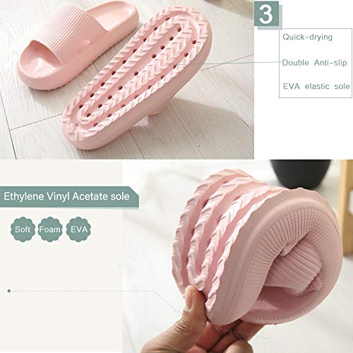 rosyclo Cloud Slippers for Women and Men Massage Thick Sole Non-Slip Shower Slippers Bathroom Super Soft Comfy House Cloud Slide Slippers for Indoor and Outdoor4