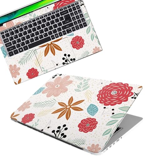 Image of Galaxsia Floral D7 Full Body Vinyl Laptop Skin /Sticker /Cover Upto 15.6 Inches Laptops Laminated-Removable-HD Quality Compatible for Hp-Dell-Sony-Lenovo-Asus etc.(15x10 Inches)