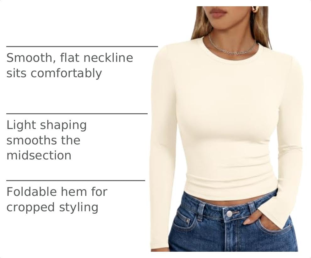 Image of Trendy Queen Womens Long Sleeve T Shirts Fall Fashion Basic Y2K Tops 2026