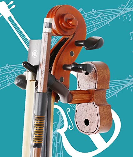 Wall Mount Violin Hanger Hook, Mahogany Wood Violin Holder Stand For Home Studio Violin String Instrument Accessories #TOP3