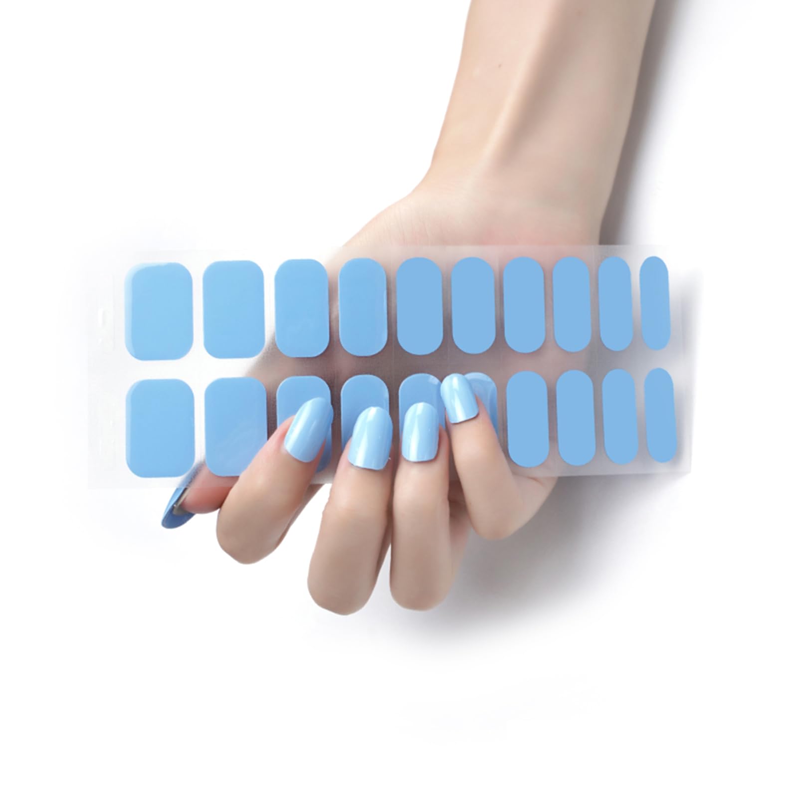 20Pcs Nail Wraps Women Nail Polish Strips Adhesive Polish Sticker Gel Strips Fingernail Manicure Stickers Gel No Uv Light Needed Stickers Adhesive Wraps Kit Decals