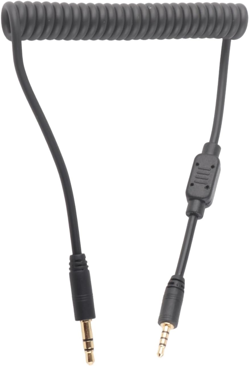3.5mm Flash Sync Cable PC Flash Cable Male Spiral Cable for Camera G F