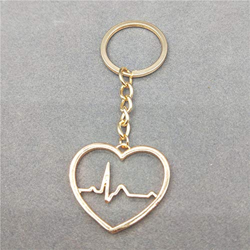 Preisvergleich Produktbild GMTEXTILES Herren Herzschlag Schlüsselbund Herrenschmuck EKG Herz Schlüsselbund Schlüsselbund