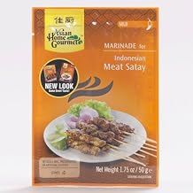 Asian Home Gourmet Meat Satay Marinade Mild, 1.75oz Packets Pack of 6