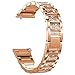 Compatible for AKUMAKA Smart Watch Bands, 22mm Jewelry Bling Diamond Metal Dressy Strap Accessories Sports Band for Men Women Compatible with AKUMAKA G39, T90, 209DK Smart Watch (For 22mm size band, Rose Gold)