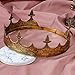 TOBATOBA Gold King Crown for Men - Medieval Renaissance Costume Accessory for Prince Crown Birthday, Prom, Halloween, Cosplay
