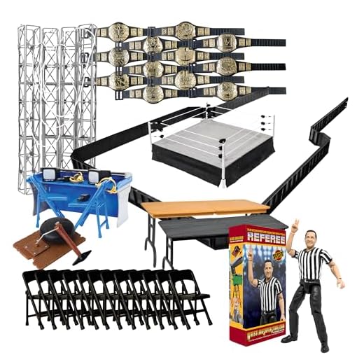 Super Deluxe Wrestling Action Figure Ring & Accessories Special Deal for Wrestling Figures