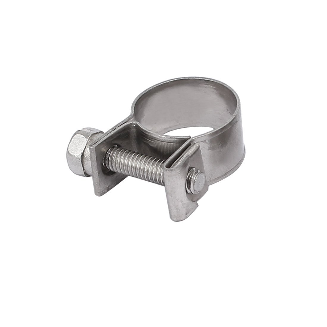 Aexit 13mm-15mm 304 Clamps Stainless Steel Screw Mounted Adjustable Pipe Strap Clamps Hose Clamp