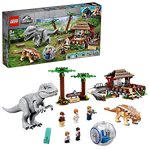 LEGO 75941 Jurassic World L’Indominus Rex Contre l’Ankylosaure, Figurine Dinosaure Jouet Fille et Garçon de 8 Ans et Plus, avec gyrosphère