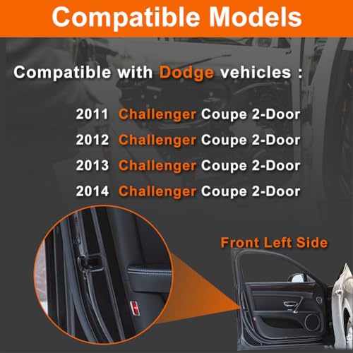 Image of Door Lock Actuator Compatible with Dodge Challenger 2011-2014 Driver Side Front Left Door Latch Assembly