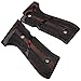 Cool Hand Wood Grips for Beretta 92/96 Full Size, 92 fs, m9, 92a1, 92 INOX, Screws Included, Checkered Texture (Brown 2)