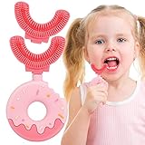 Cepillado y limpieza profunda: el diseño único en forma de U permite que el cepillo de dientes para niños se ajuste perfectamente a los dientes de tu hijo. Y cerdas laterales suaves de 45°, cerdas inferiores suaves de 90°, alrededor de 2.000 cerdas, en línea con el método de cepillado de pasteurización, puede limpiar a fondo los dientes del niño, cuidar la salud de los dientes de los niños.