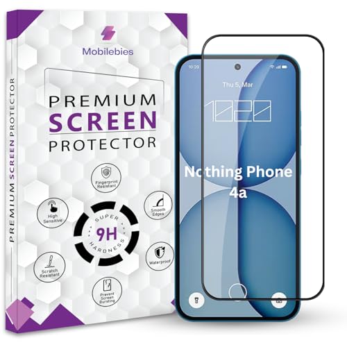 Image of Premium Tempered Glass Screen Protector Guard For Nothing Phone 4a 5G (6.78 Inch, Pack of 1) | Edge to Edge Coverage With Easy to installation kit