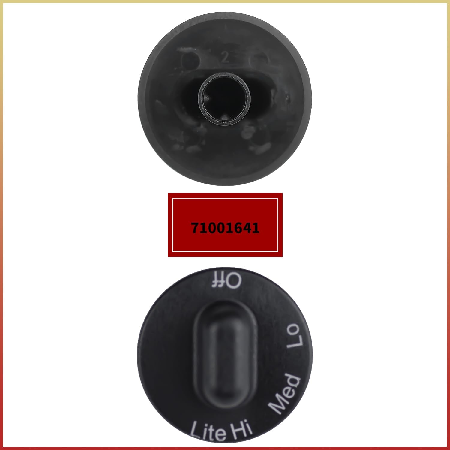 4 Pack 71001641 Stovetop Knobs Range Cooktop Top Burner Control Knob Replacement Knobs Compatible with Some Jenn Air Stove top knobs AP4088491 PS2077264 WP71001641 Black