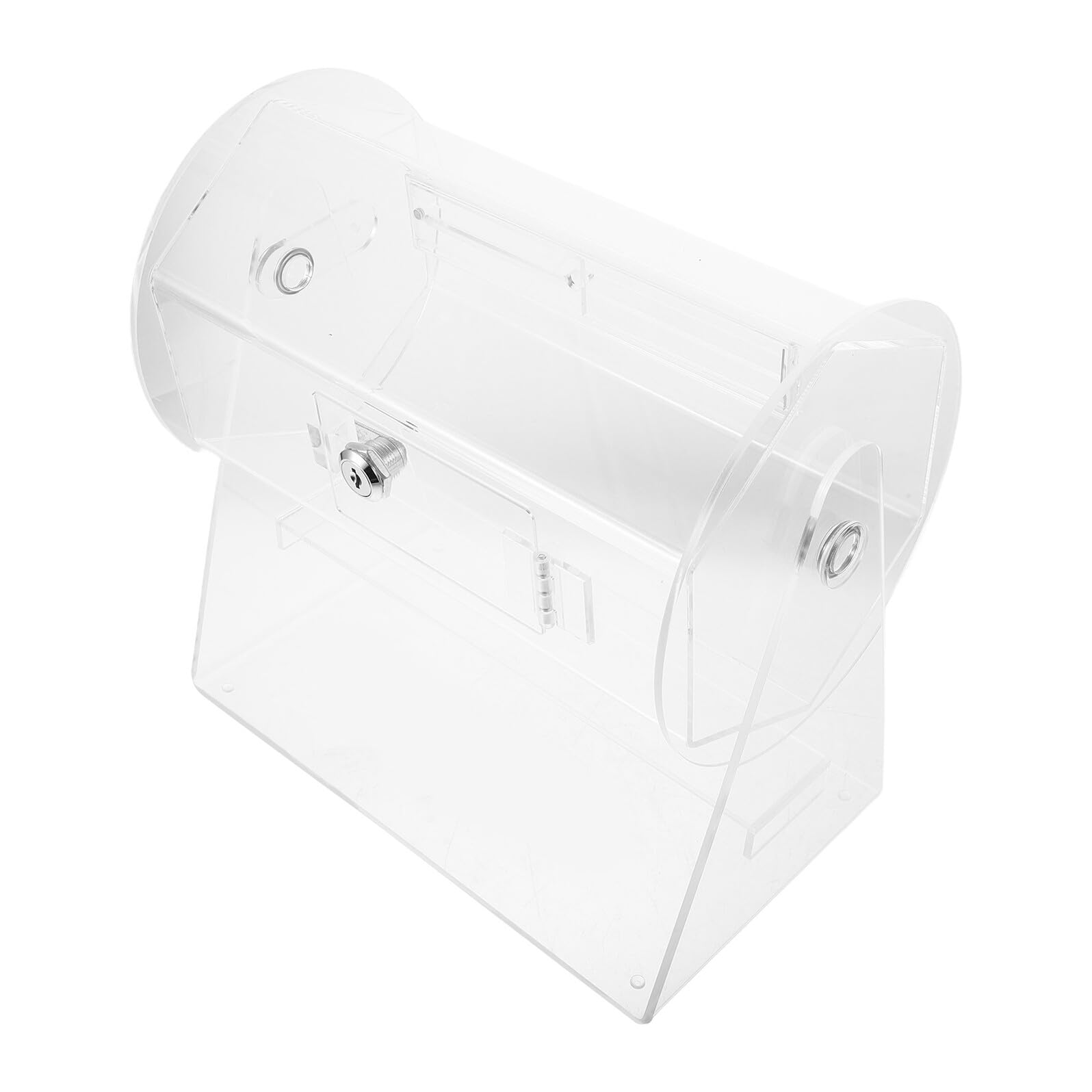 SOIMISS Tambour de Tombola Acrylique Capacité Importante Cage Rotative Transparente sur Pied Tambour à Tickets pour Loterie et Bingo Événements et Fêtes