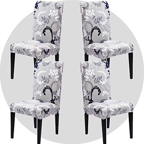 NDMMSO Dining Room Chair Covers Set of 4 Super Fit Stretch Removable Washable Dining Chair Protector Cover Seat Slipcover for Hotel Dining Room