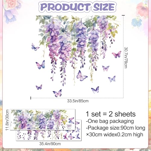 Vinilos Decorativos Florales Removibles en 2 Láminas miniatura 2