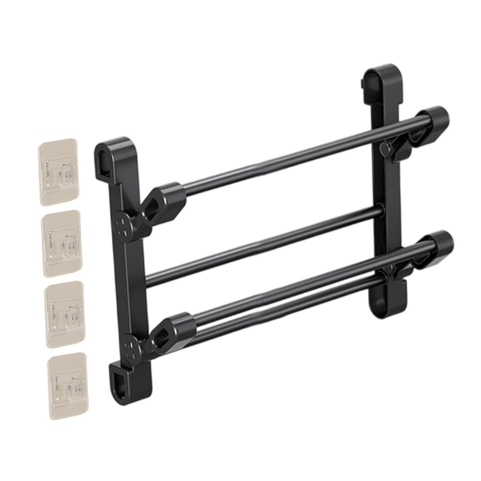 Sharplace Foldable Wall Mounted Shoe Rack, No Drilling, Storage Rack 2 Tier Multipurpose Towel Holder Shoe Holder Shelf for Door, Hallway, Trailer, RV, Bedroom Kitchen Entryway, 30cm