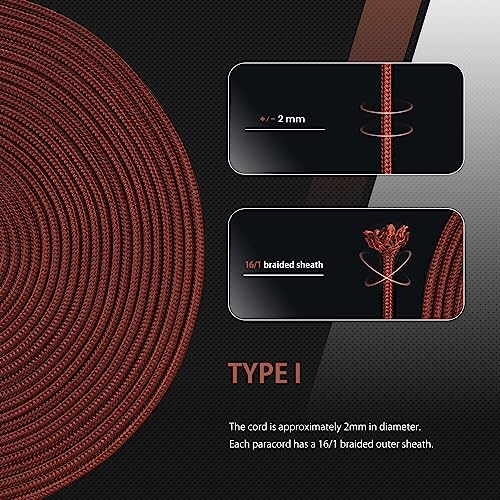 Abma Cord Paracord 100 lbs 2mm 100% Nylon 30M - Chocolate brown - Image 4