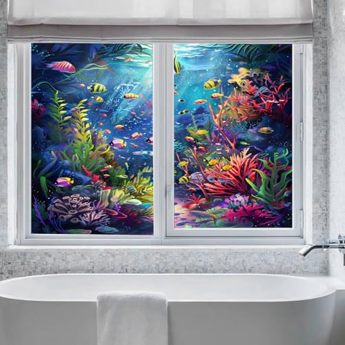 Película adhesiva decorativa para ventanas 35.4x63 pulgadas x2 miniatura 4