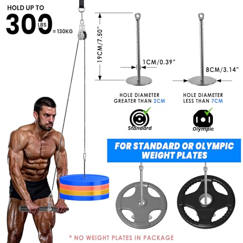Lyndwin Cable Pulley System Home Gym, LAT Pull Down Gym Pulley System Cable Machine Attachments with Dual Cable Pulley for Chest Fly, Fitness Tricep Bicep Arm Chest Back Muscle Weight Pulley System Lyndwin Cable Pulley System Home Gym, LAT Pull Down Gym Pulley System Cable Machine Attachments with Dual Cable Pulley for Chest Fly, Fitness Tricep Bicep Arm Chest Back Muscle Weight Pulley System