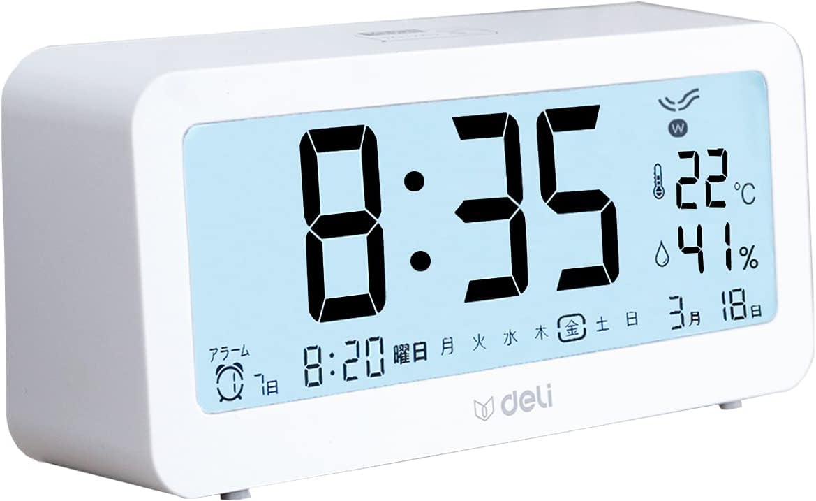 Deli 目覚まし時計 電波時計 メーカ