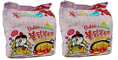 Samyang Buldak Carbo Hot Chicken Flavour Ramen Instant Korean Noodles - 130gm*10Pack (5Pack X 2 Combo) (Imported)-image-28