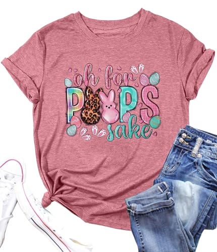 Image of LAZYCHILD Women Easter Teacher Shirts: Funny Treat All with Kindness T-Shirt Bunny Rabbit Tee Tops