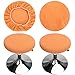 HuaLiSiJi Housse de Tabouret Rond, 2 Pièces Housse Tabouret de Bar Rond Housse Tabouret Rond élastique, Lavable Facile d'entretien Doux et Durable, pour Tabouret de Bar Chaise 30-40cm (Orange)