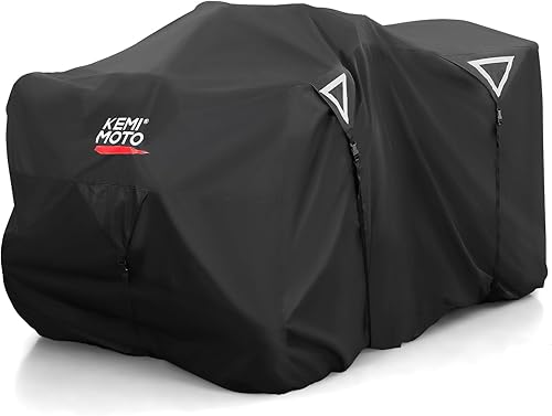 KEMIMOTO Cubierta universal para ATV 300D 4 ruedas con correas resistentes al viento, cubierta resistente al agua, compatible con Polaris Sportsman