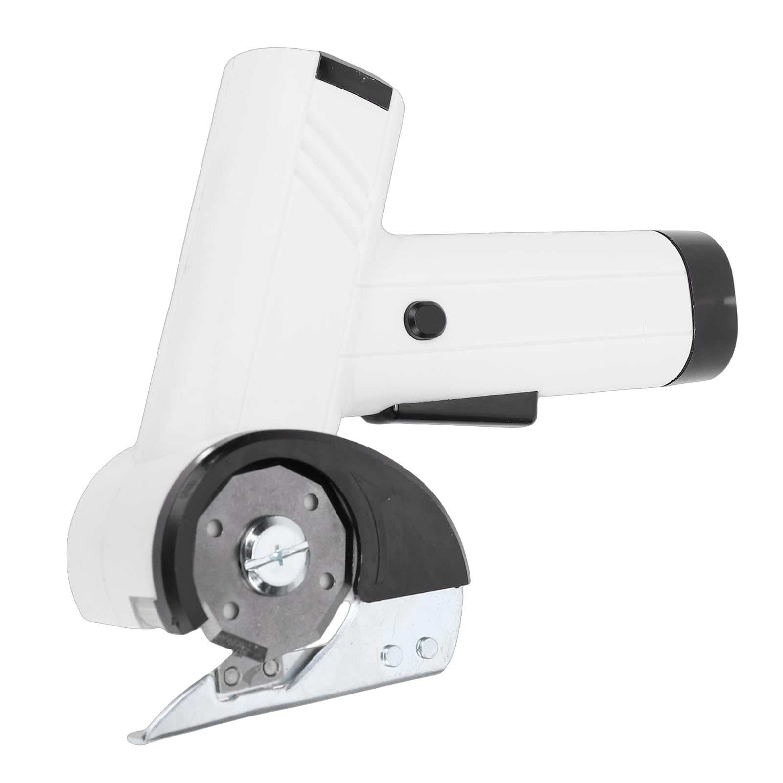 Fockety Cordless Electric Scissors, Rechargeable Cardboard Cutter with LED Display, Light and Safe Start, Battery Powered Box Cutter for Fabric, Carpet, Leather and Plastic (White)