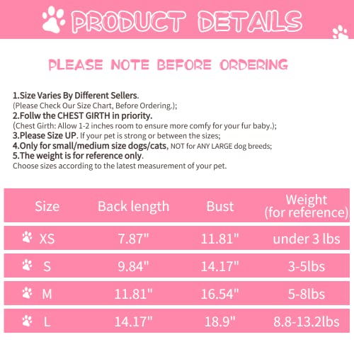 Dog Shirt For Small Dogs Girl - Small Dog Clothes Female - Chihuahua Yorkie Teacup Dog Clothes - Xs Dog Clothes - Xxs Dog Clothing - Puppy Clothes For Small Dogs Girl - Girl Dog Clothes Pink Summer #TOP5