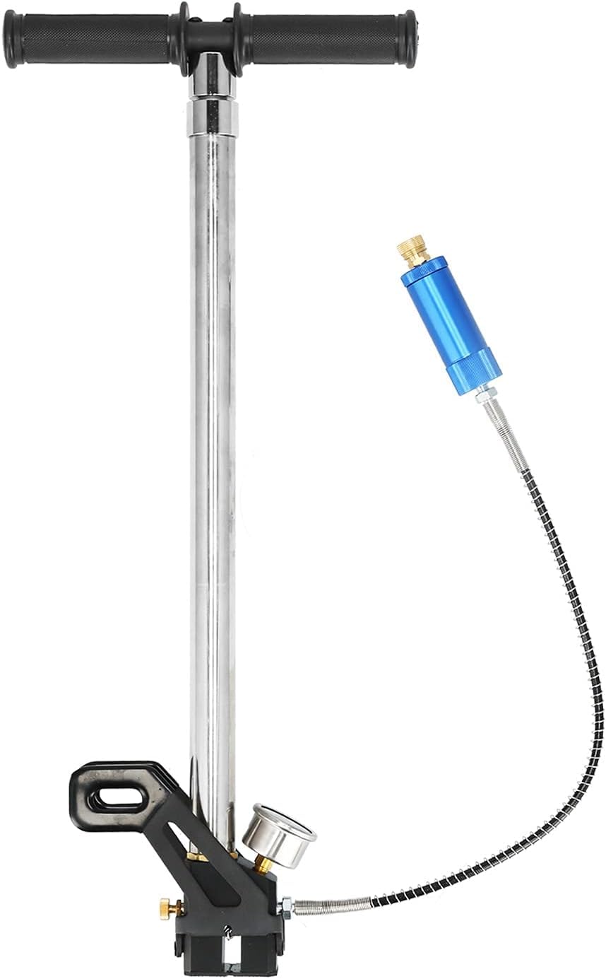 Ręczna pompa do studni ze stali nierdzewnej, wysokociśnieniowa pompa wysokociśnieniowa 4500Psi, wysokociśnieniowa pompa ręczna ze stali nierdzewnej, pompa powietrza PCP, nadmuchiwacz strzemion do