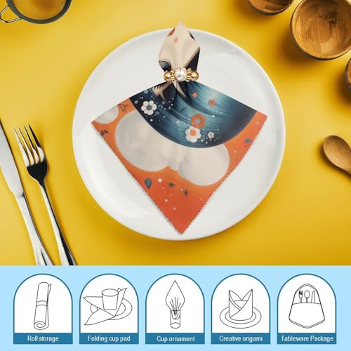 Servilletas de Tela con Figuras de Anime 2 Piezas miniatura 7